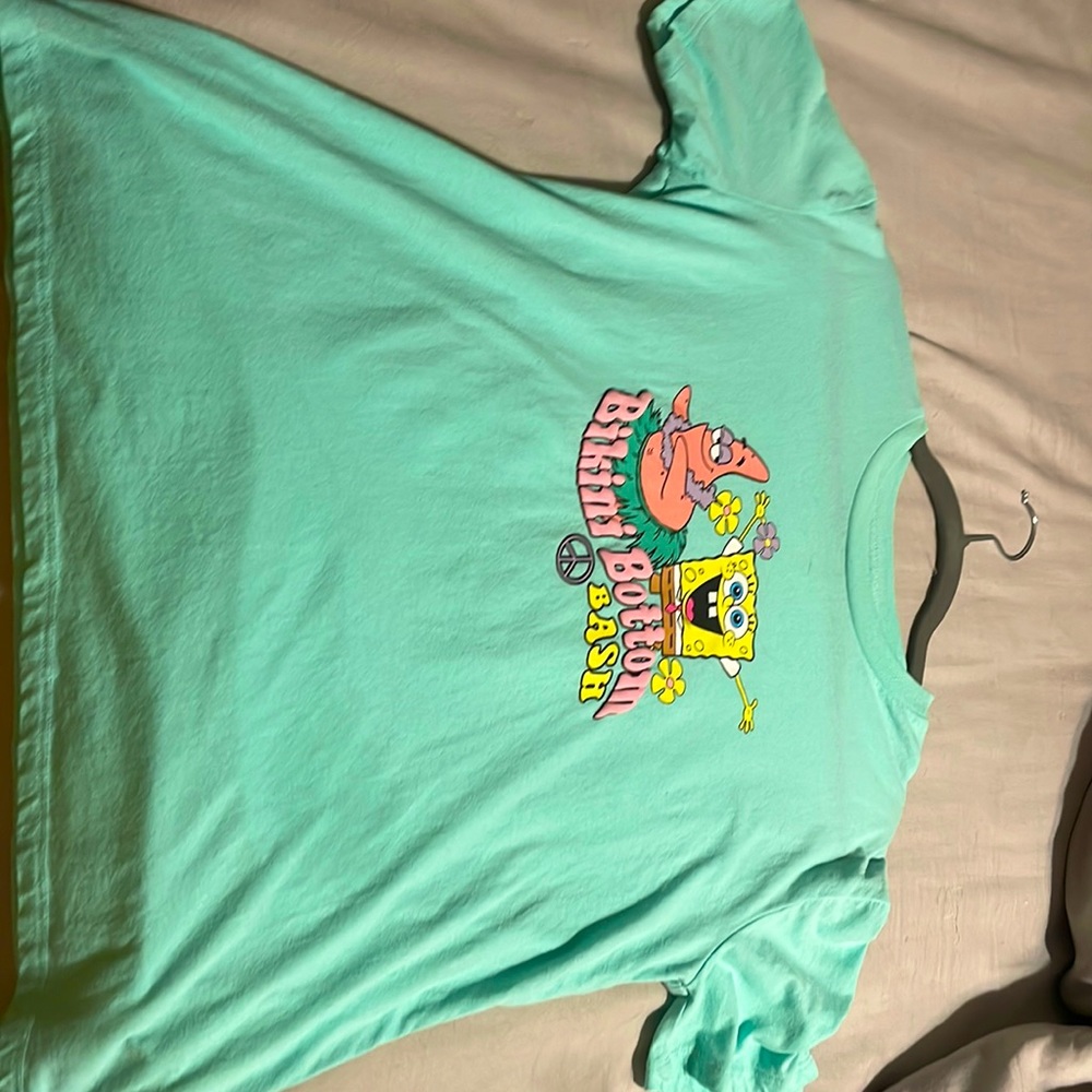 Teal/aqua bikini bottom SpongeBob shirt!